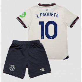 Dětské fotbalový komplet West Ham United Lucas Paqueta #10 Venkovní košile 2025-26 Krátkým Rukávem